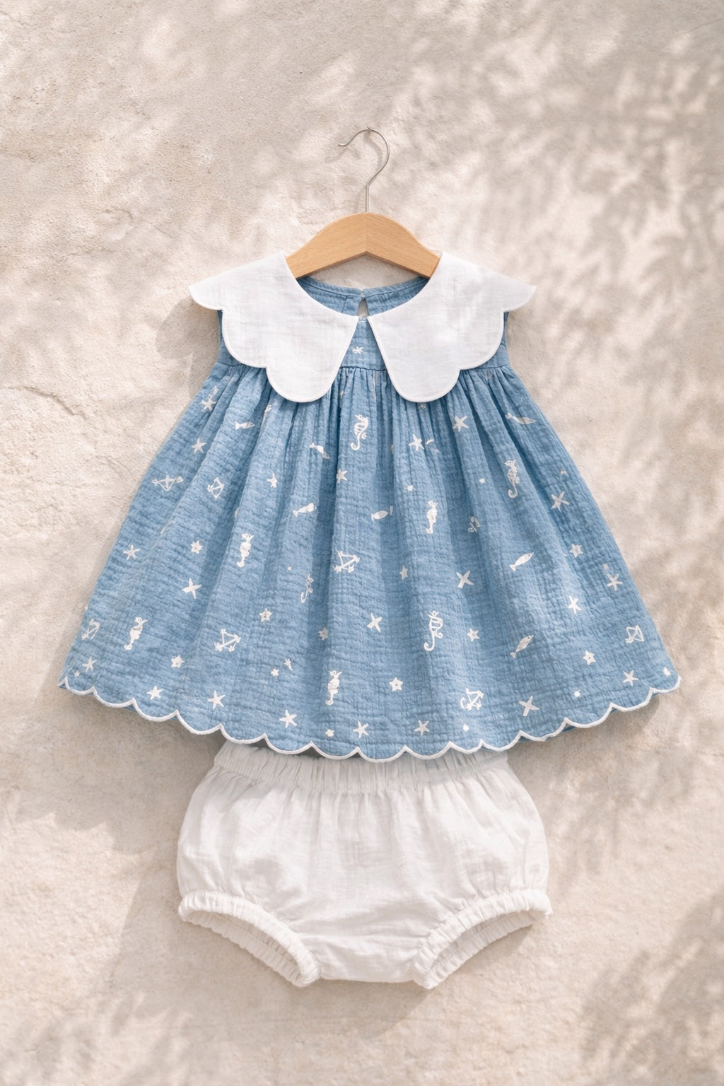 Ocean Splash Frock Set