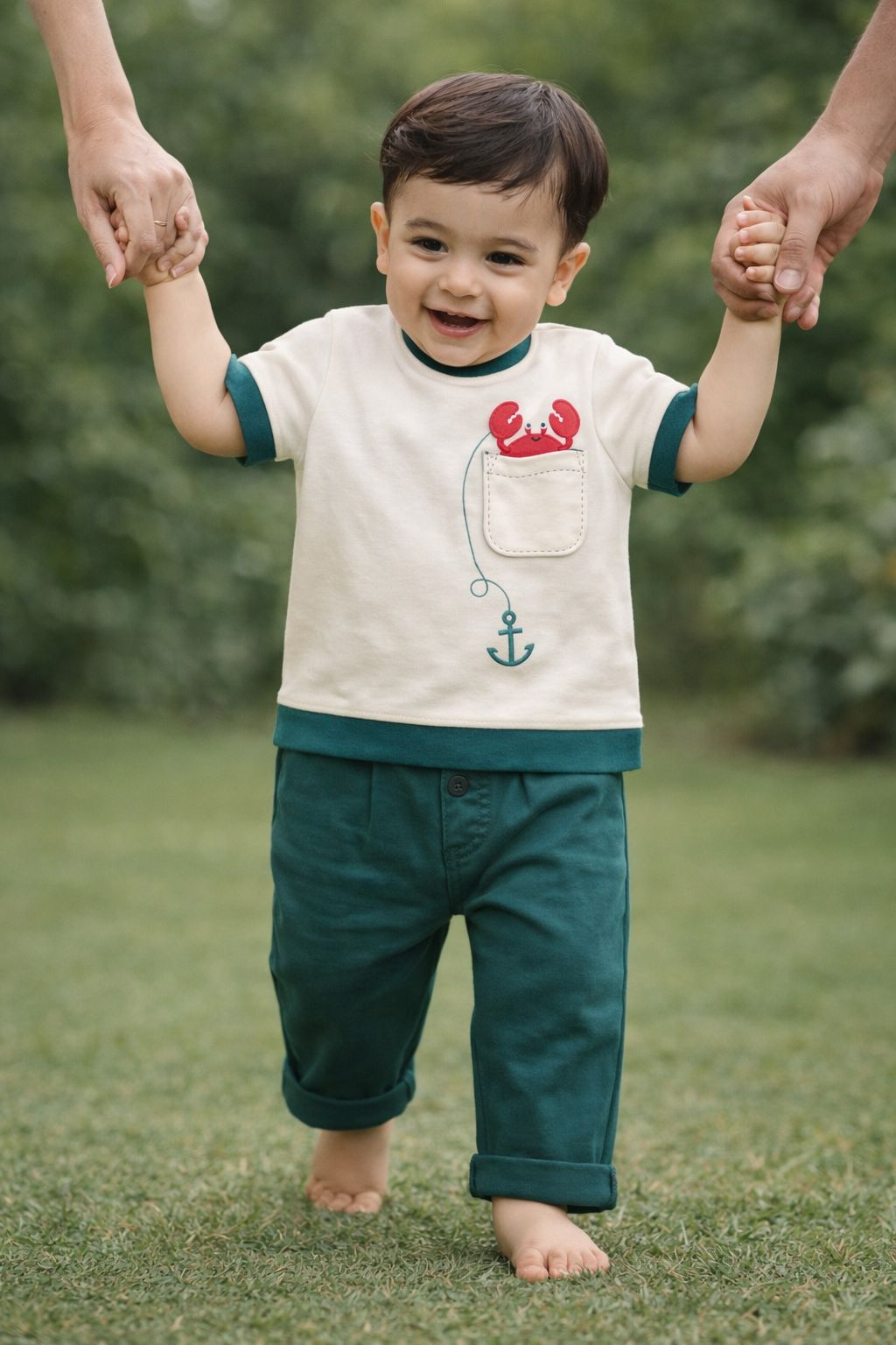 Anchor Strong Cord Set – 100% Organic Cotton Baby Cord Set (3–24 Months)