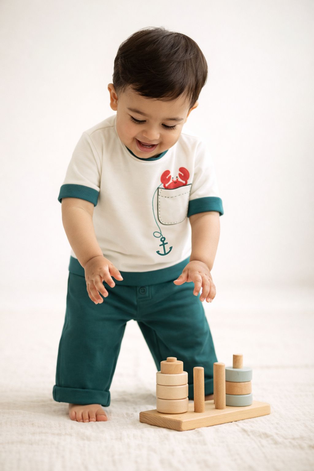 Anchor Strong Cord Set – 100% Organic Cotton Baby Cord Set (3–24 Months)